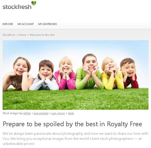 stockfresh home page