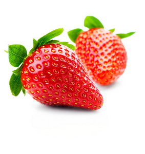 Isolated fruits - Strawberries on white background