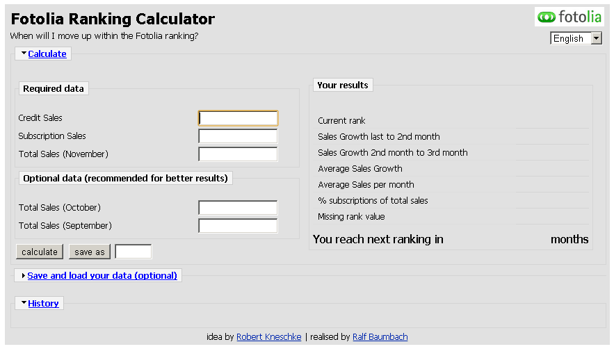 Free Fotolia Ranking Calculator by Robert Kneschke