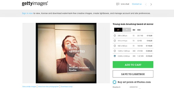 EyeEm Image for License at Getty Images