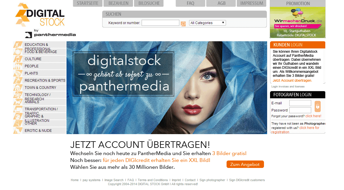 Digitalstock moves to Panther Media